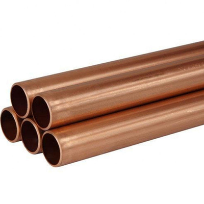 C10400 C10500 C10700 EN H62 H65 H68 ท่อโลหะไม่มีรอยต่อท่อตรง / ท่อทองแดง OD 1/2" 3/4" ท่อกลมทองแดง